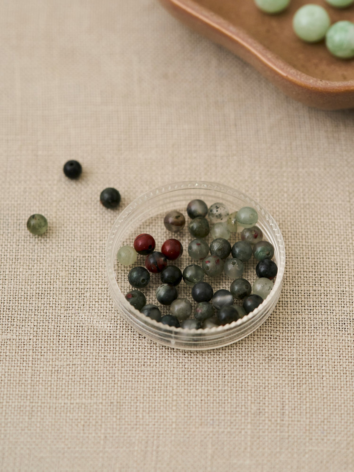 Bloodstone beads