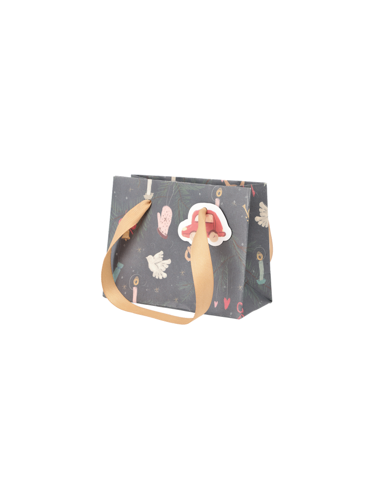 Gift bag with handles and tag