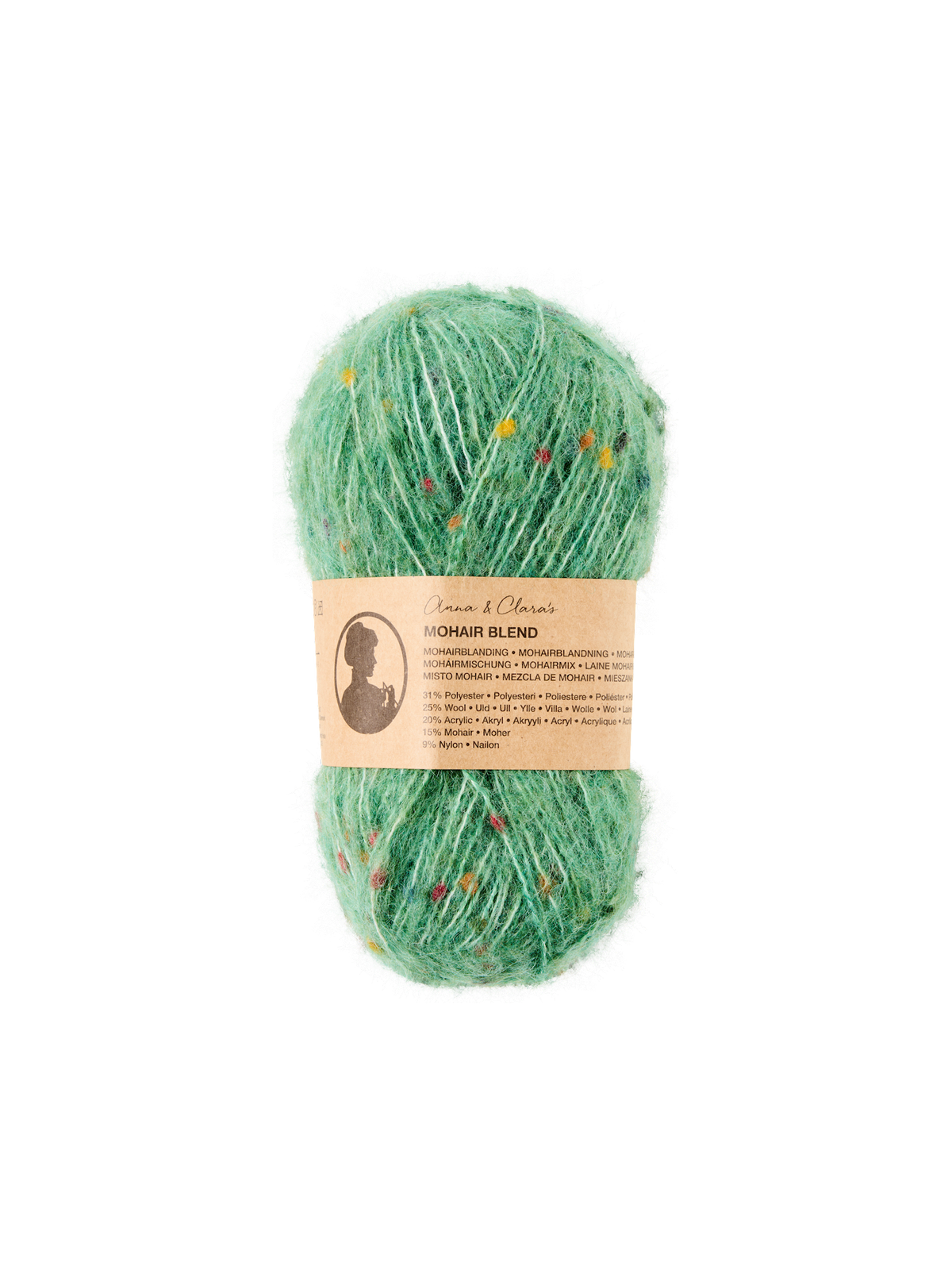 Dotted wool blend yarn