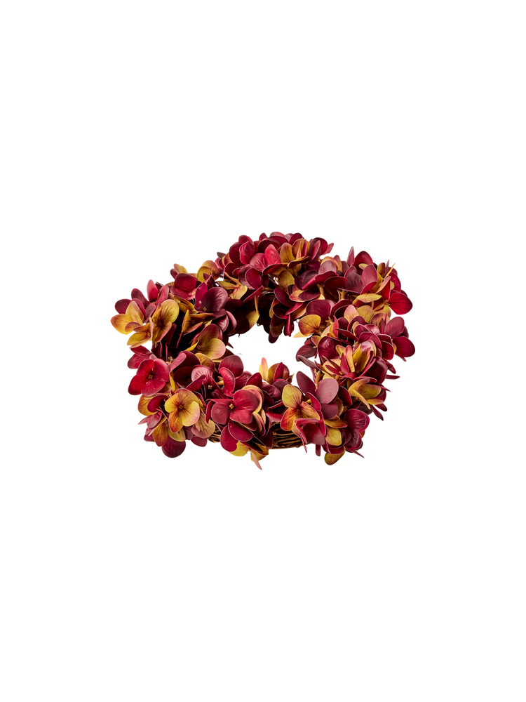 Artificial hydrangea wreath
