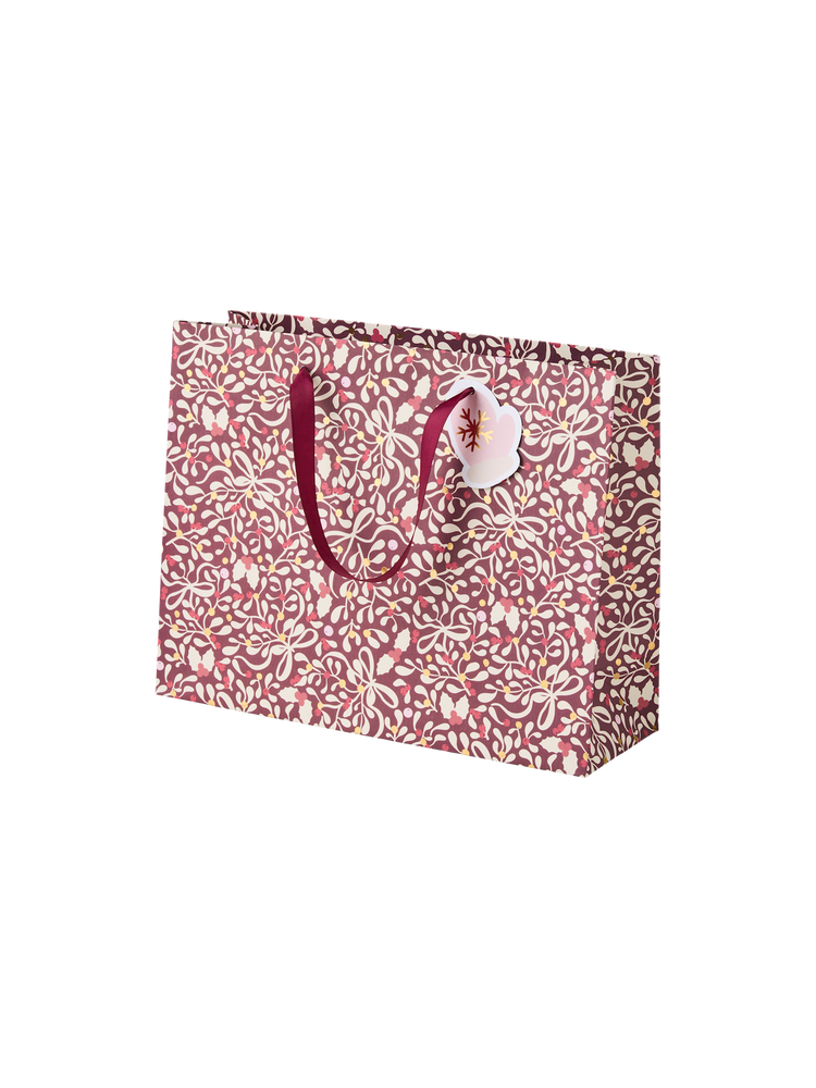 Gift bag with handles and tag