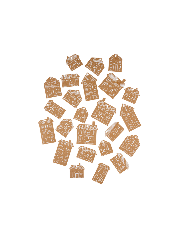Gingerbread gift tags 1-24