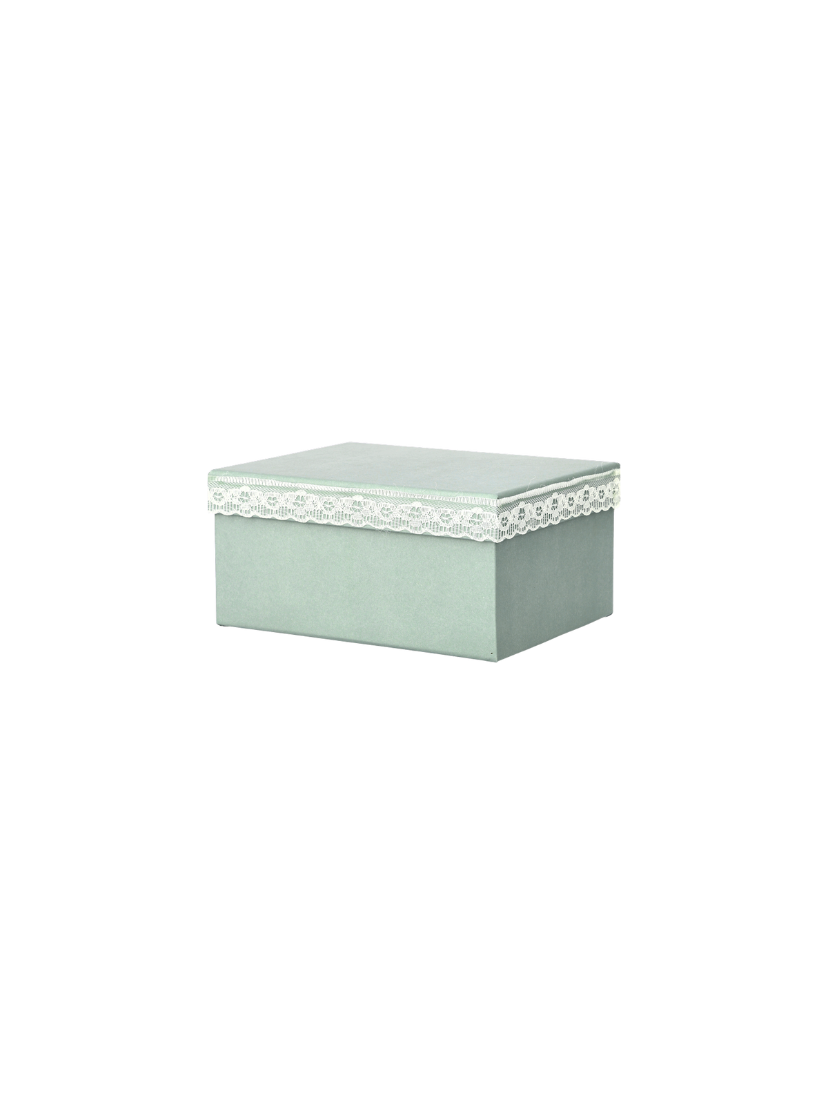Storage box with lace detail