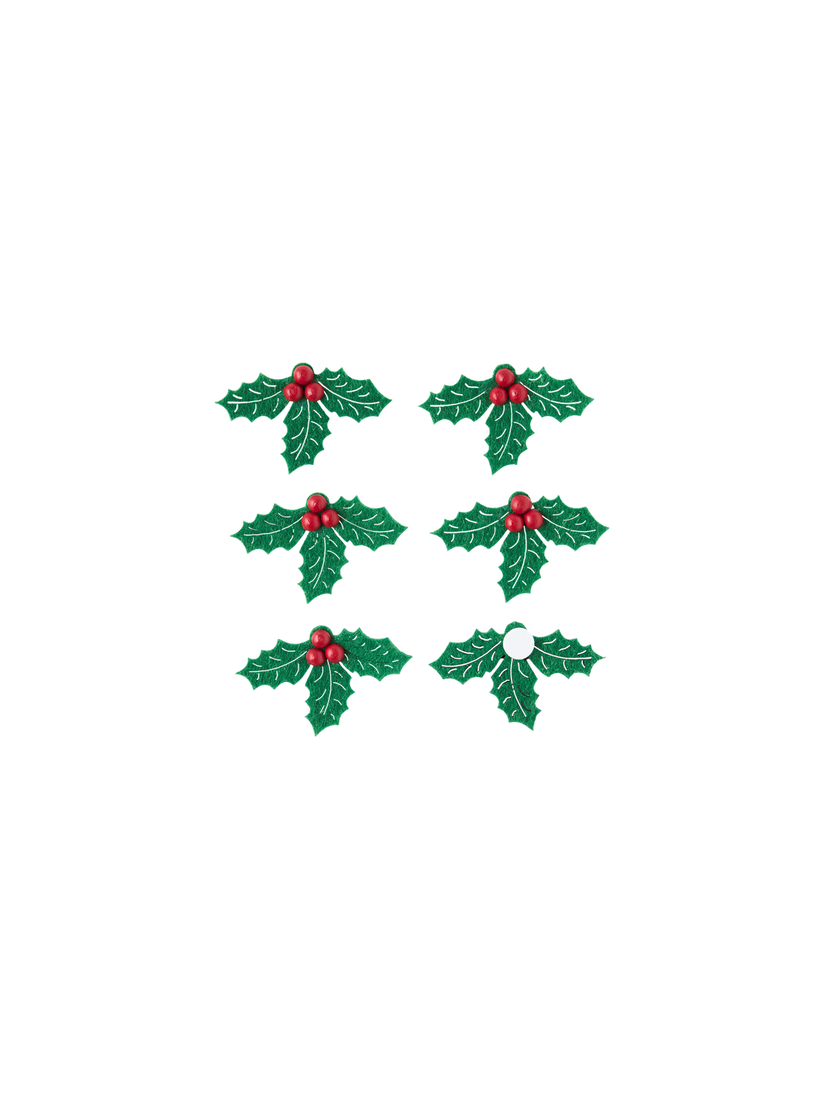 Felt holly stickers