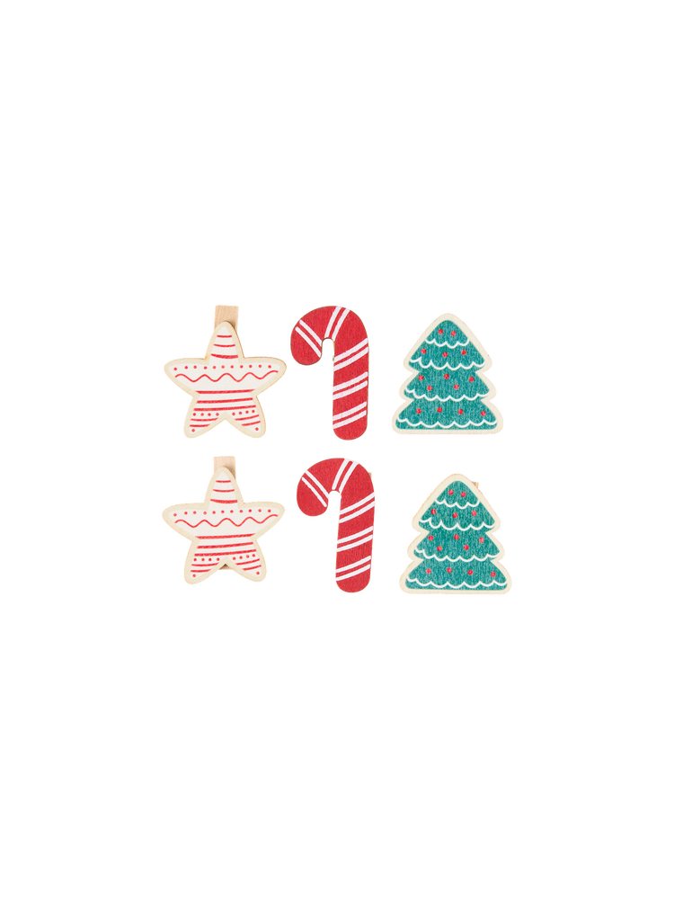 Pegs with Christmas motifs