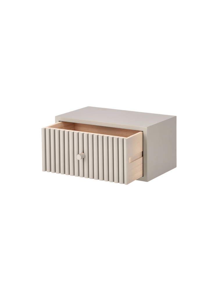 Floating shelf with drawer