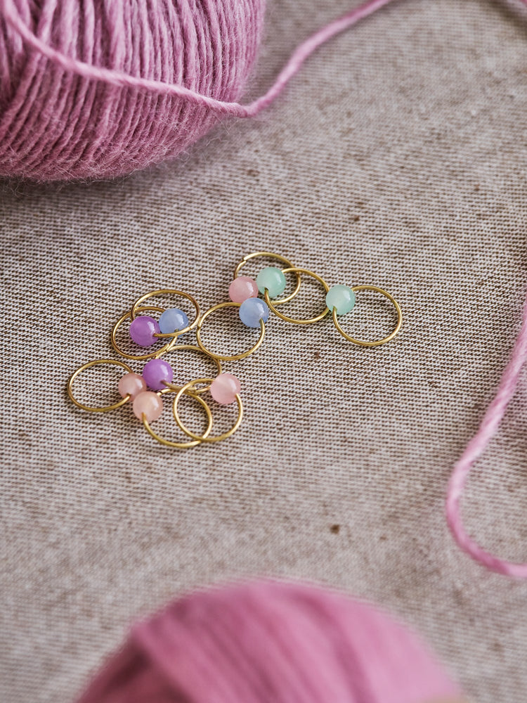 Stitch markers with beads