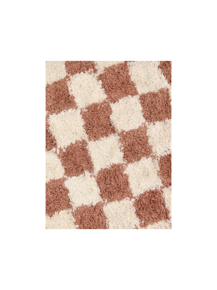 Checkered pouffe