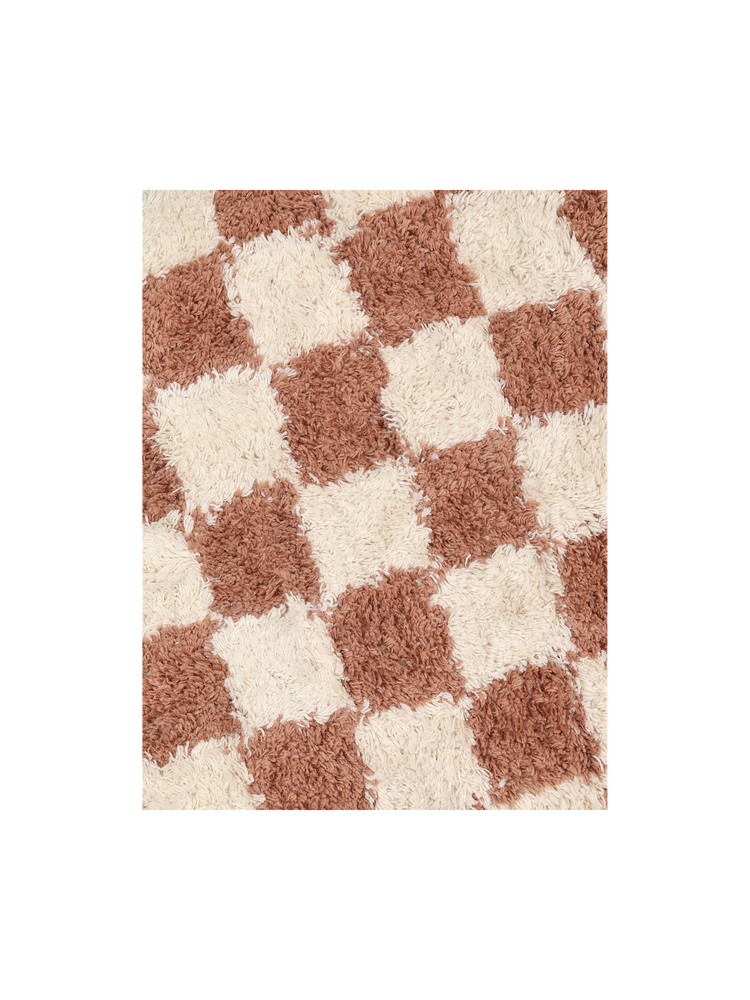 Checkered pouffe