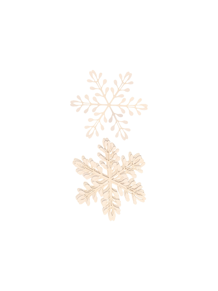 Paper snowflake cutouts