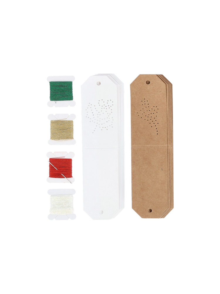 DIY embroidery manila tags