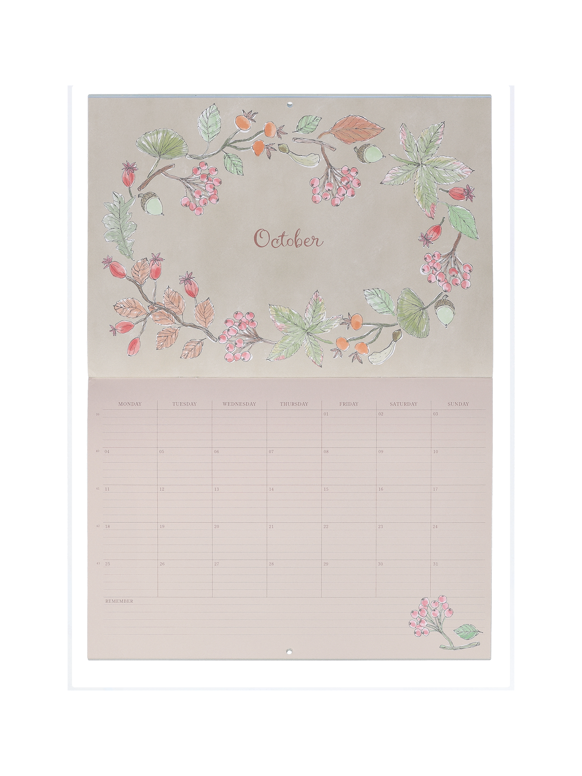 Wall calendar