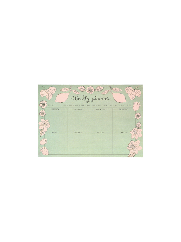 Weekly planner pad