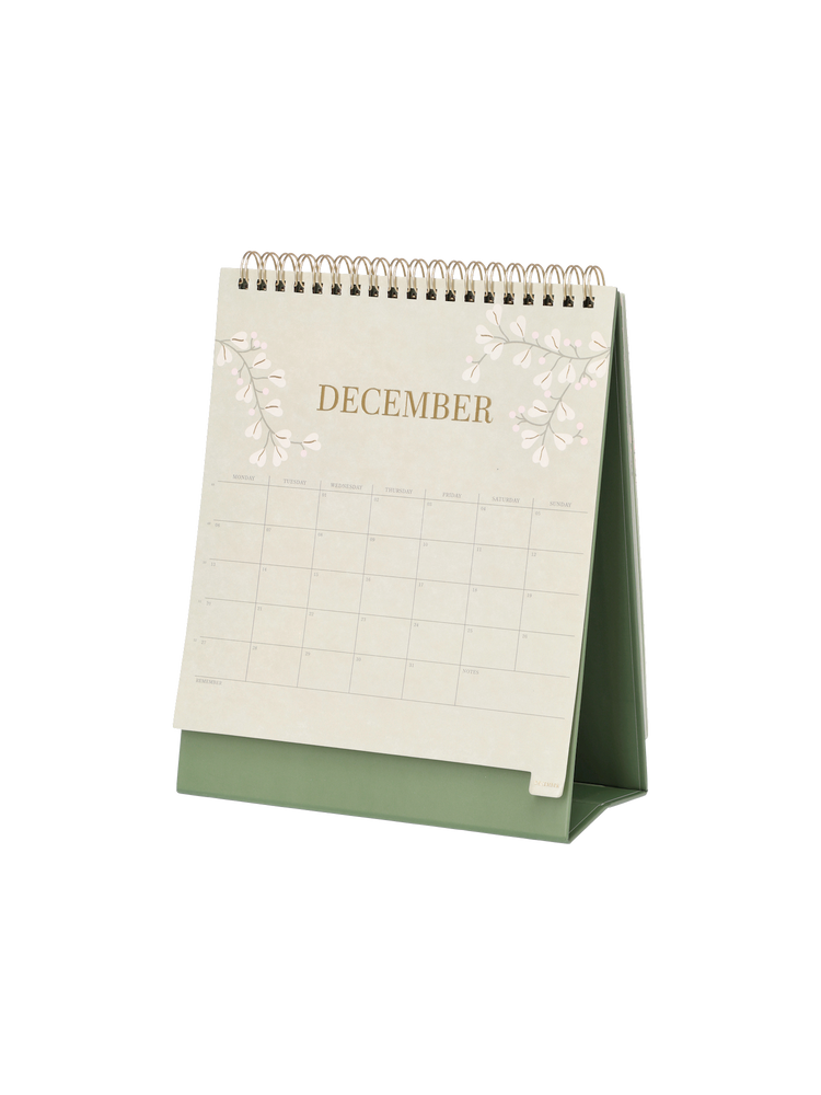 Desk calendar with index sheets