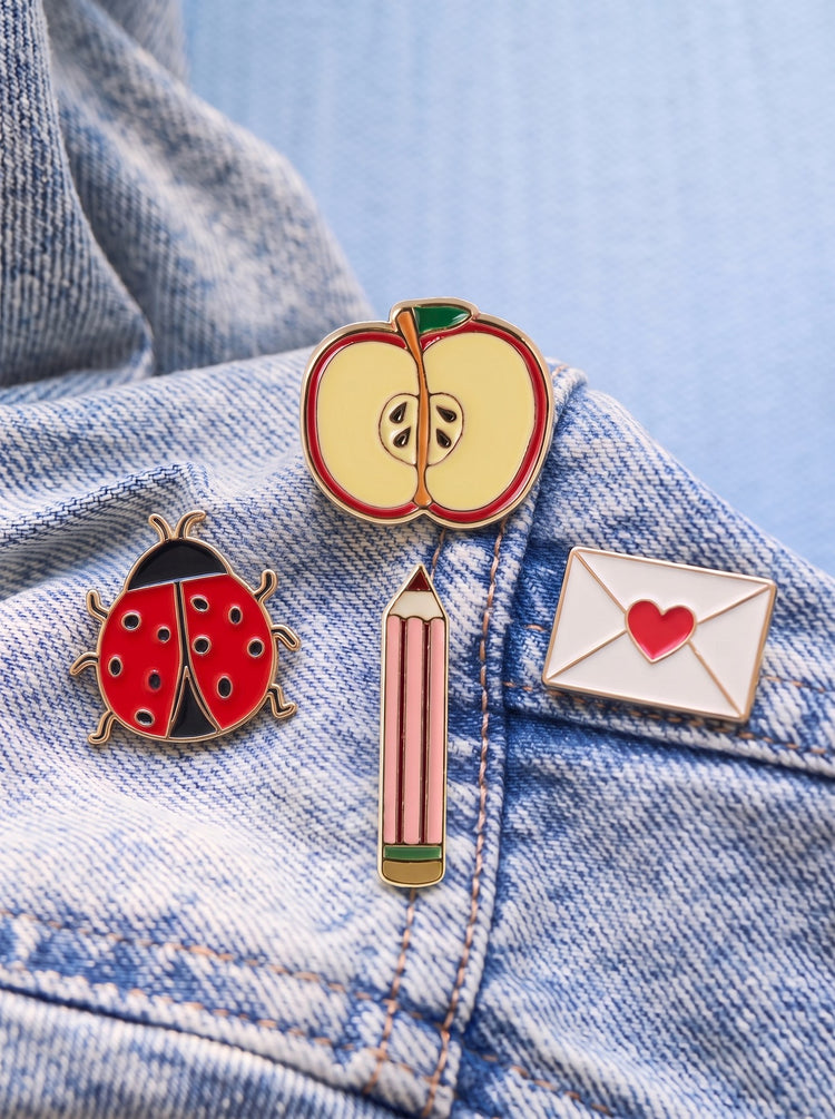 Apple enamel pin
