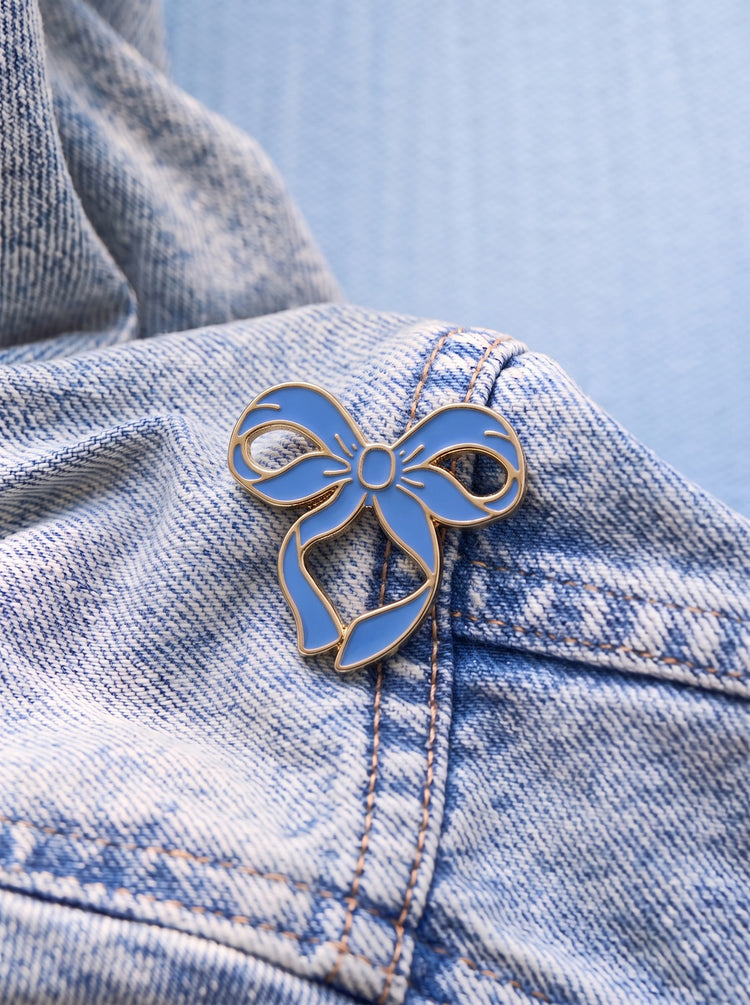 Bow enamel pin