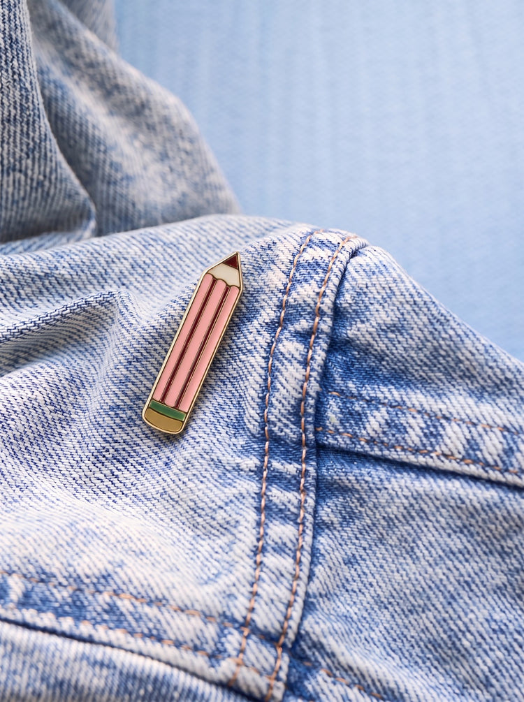 Pencil enamel pin