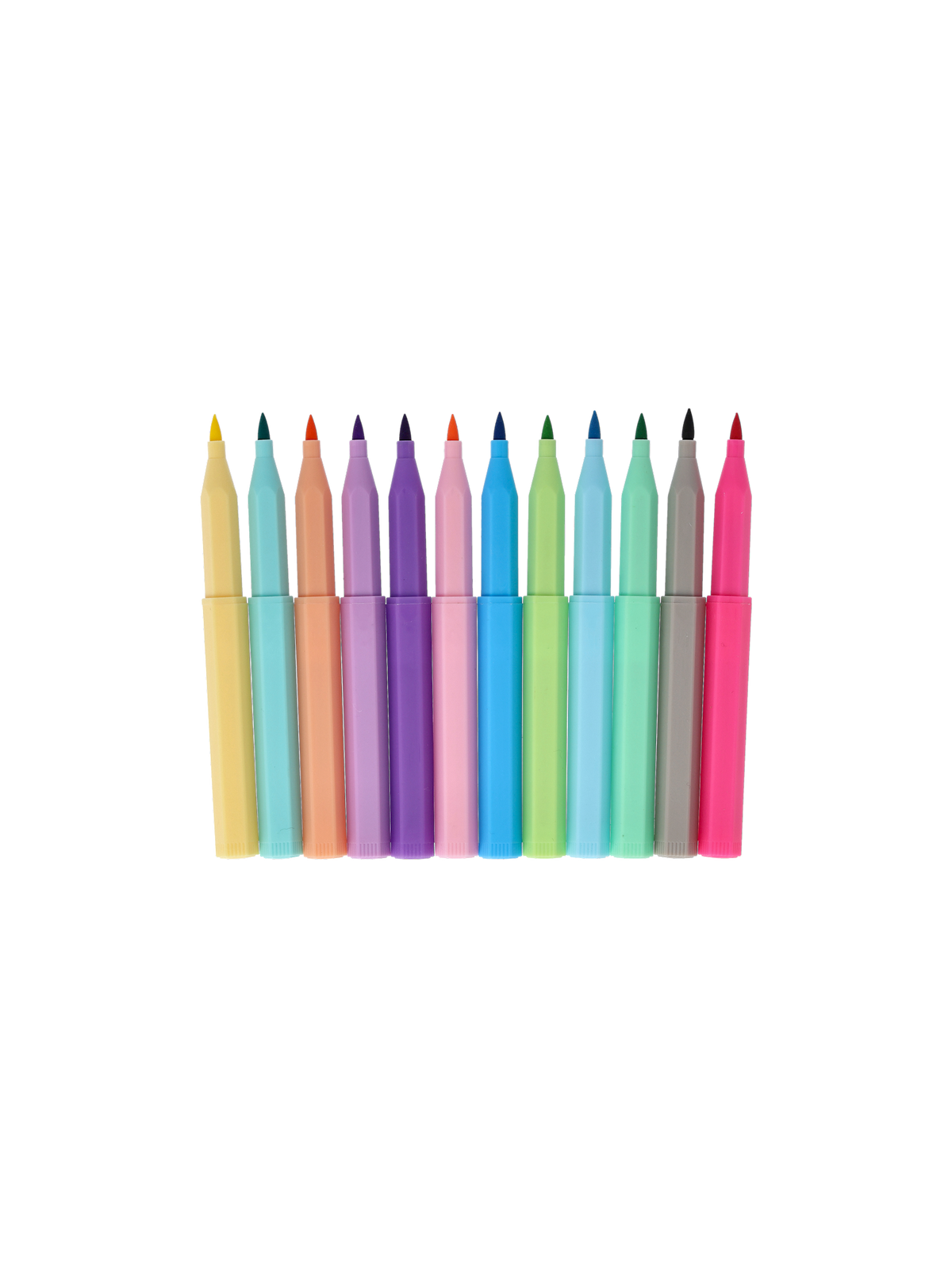 Brush felt tip pens