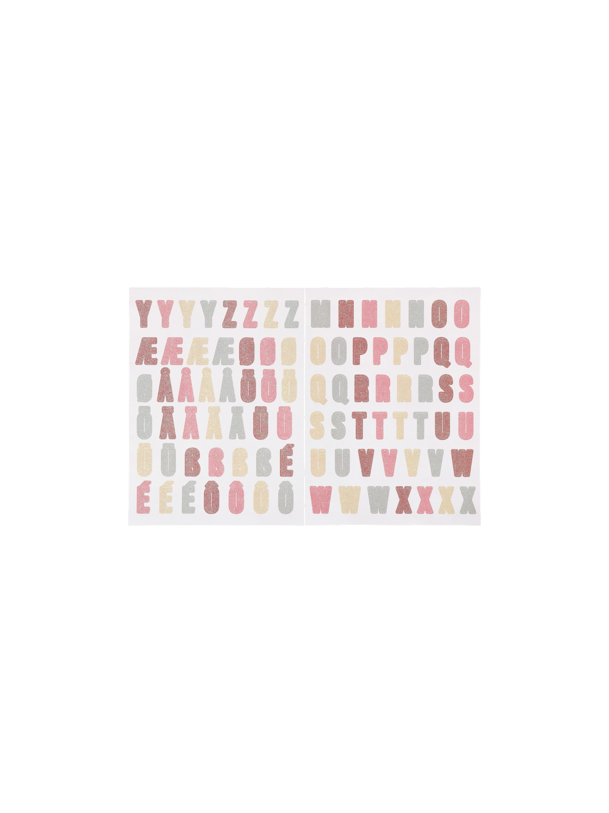 Stickers numbers and letters