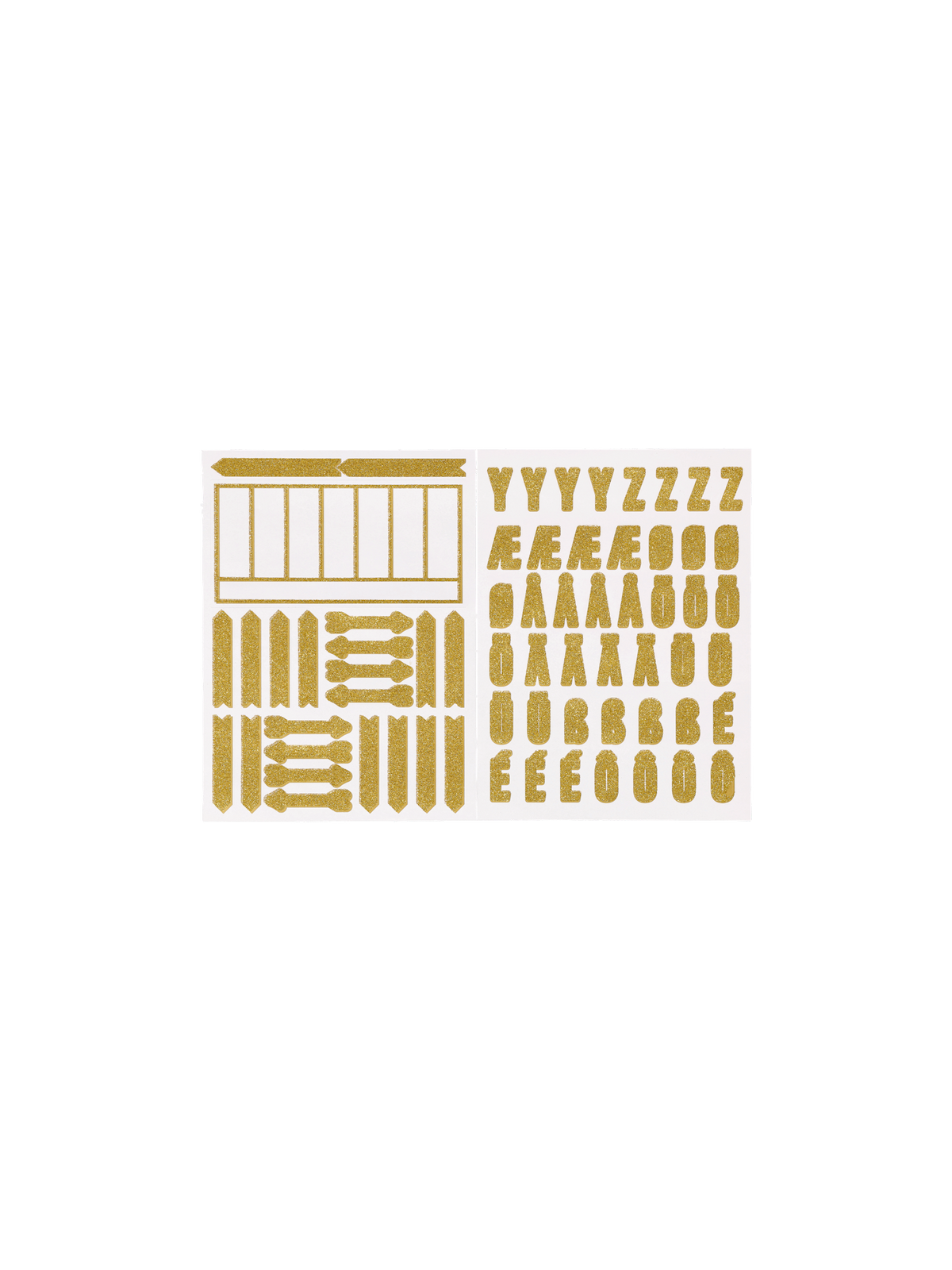 Stickers numbers and letters