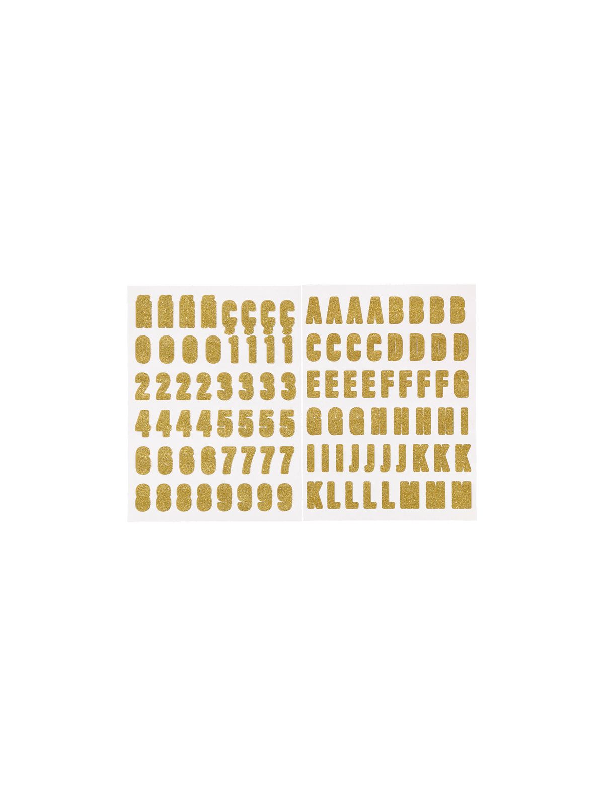 Stickers numbers and letters