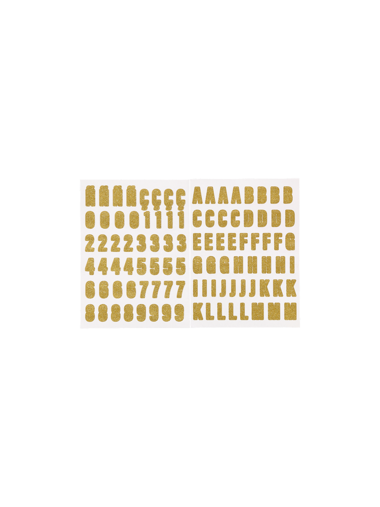 Stickers numbers and letters