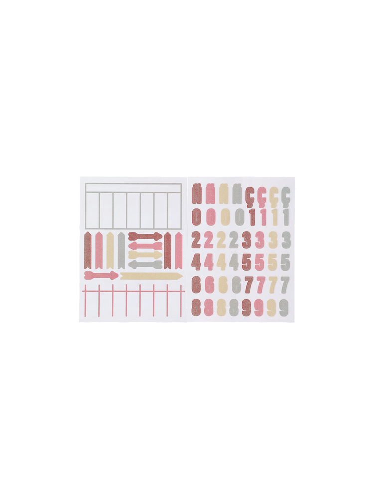 Stickers numbers and letters