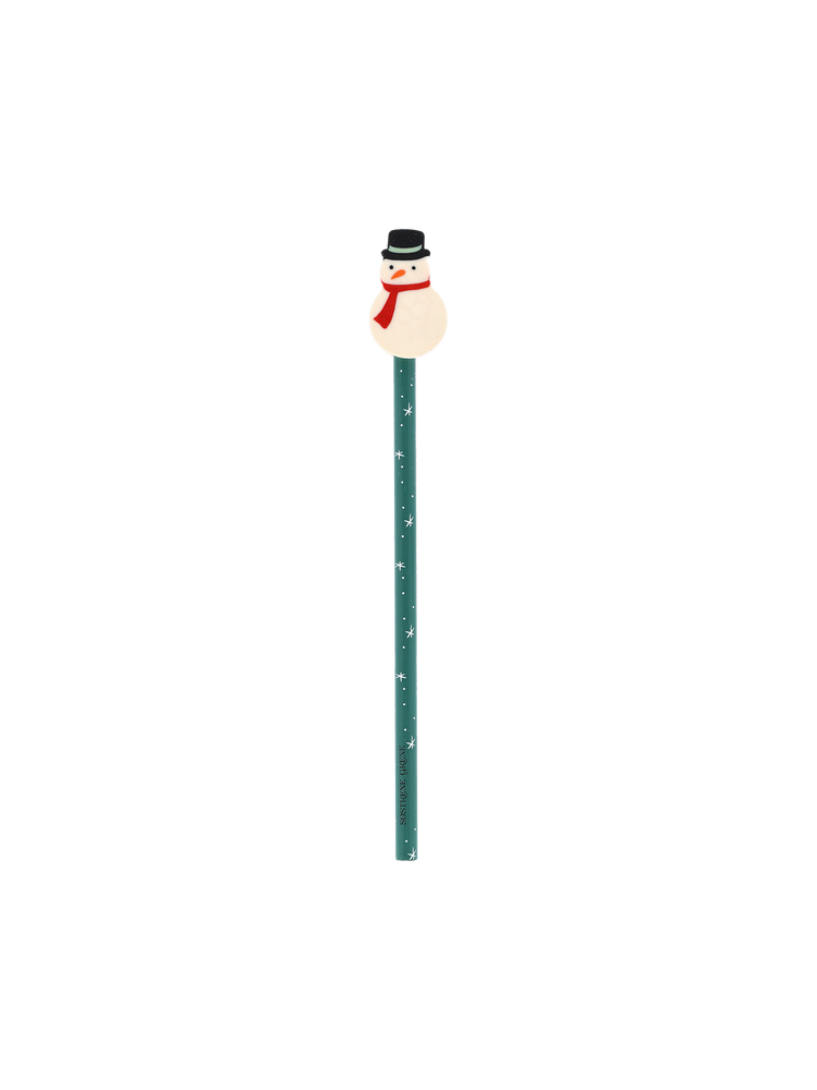 Pencil with snowman