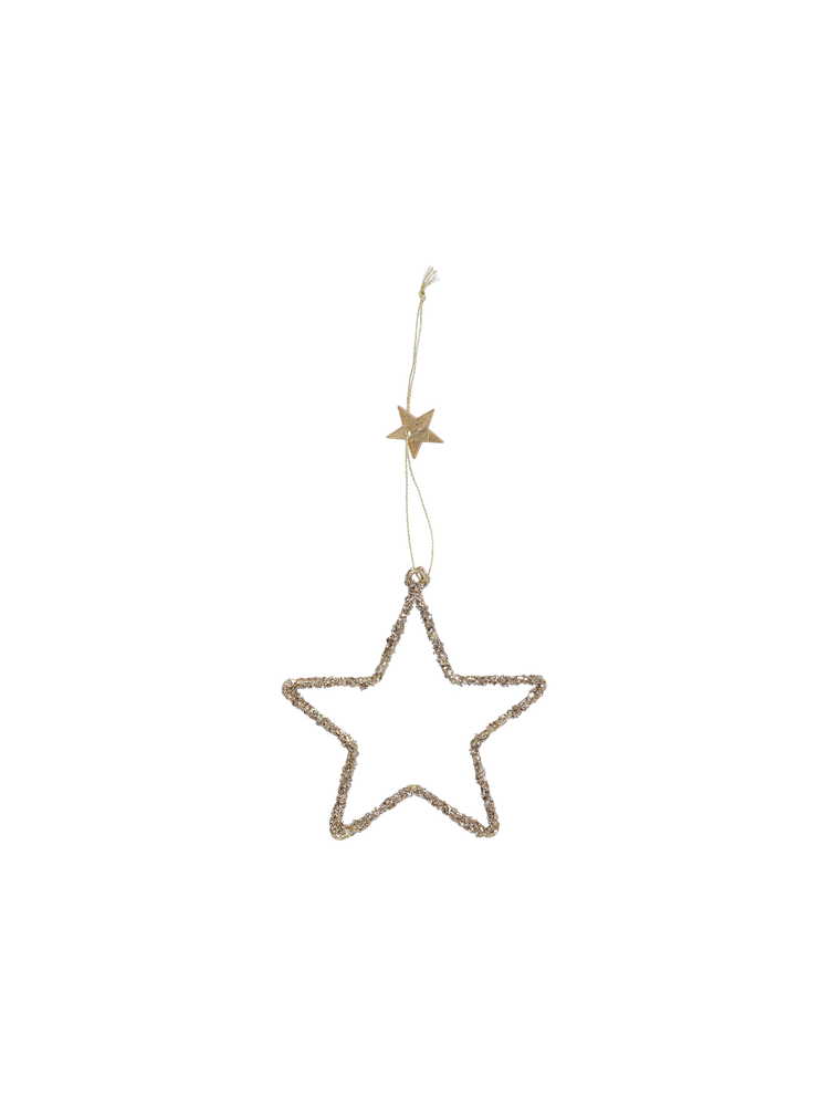 Christmas ornament star with glitter