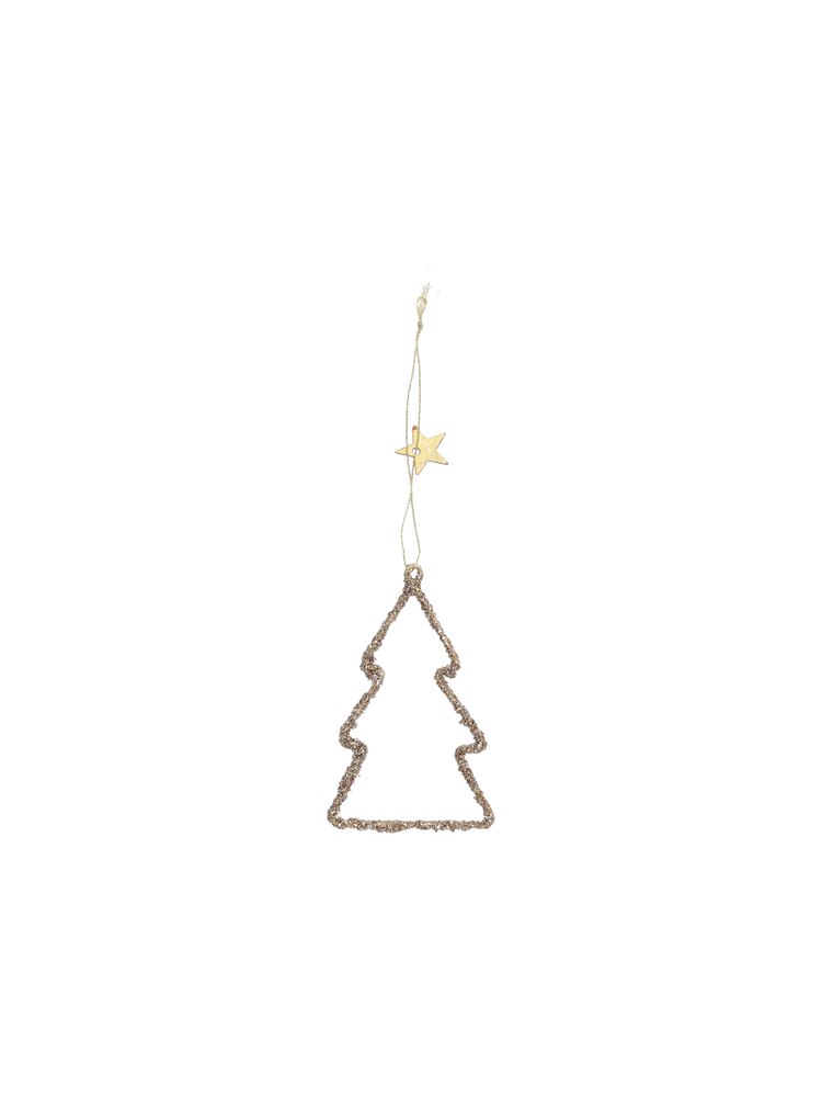 Christmas ornament tree with glitter