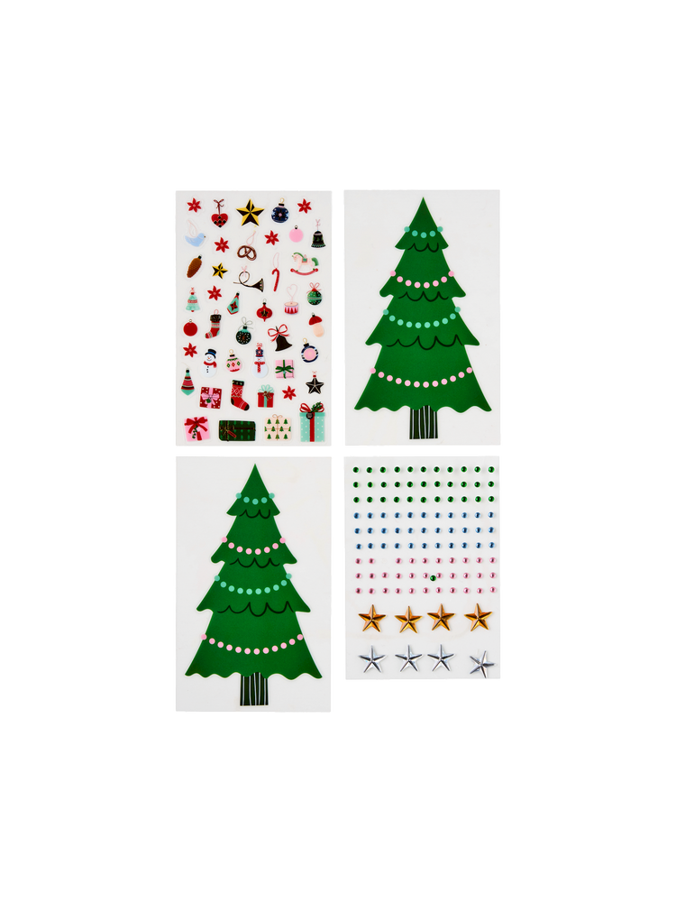Christmas tree decoration sticker set