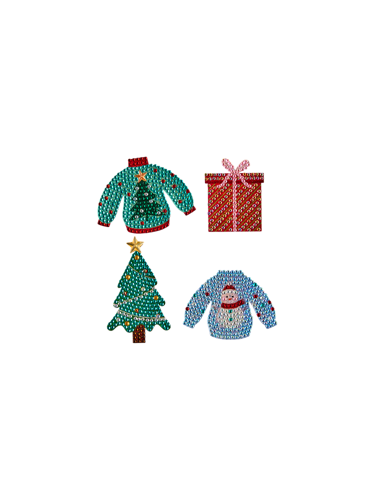 Christmas gem stickers