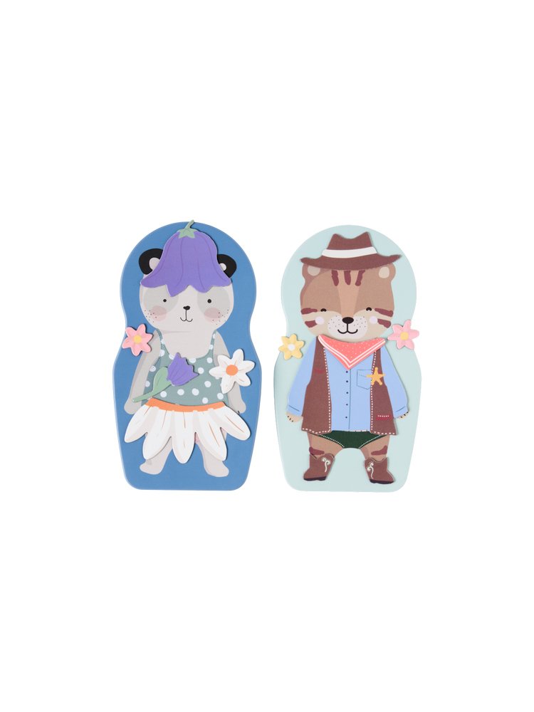 Magnetic dress-up doll