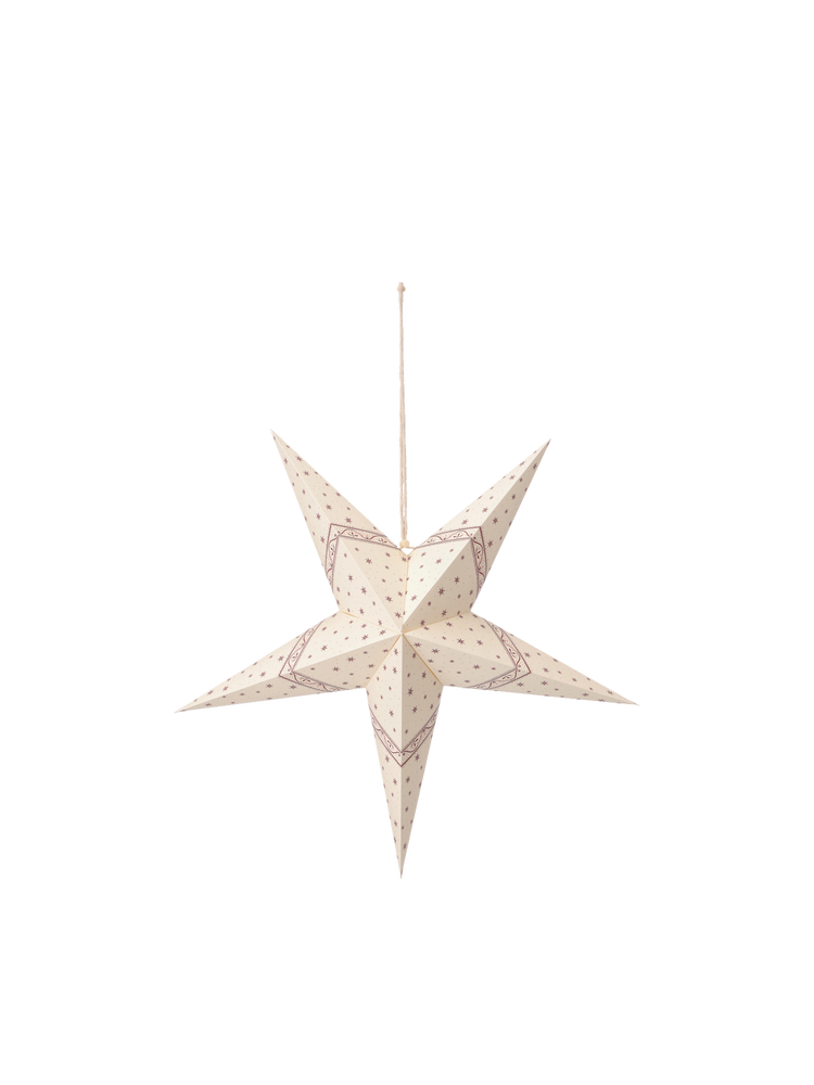 Paper star with print