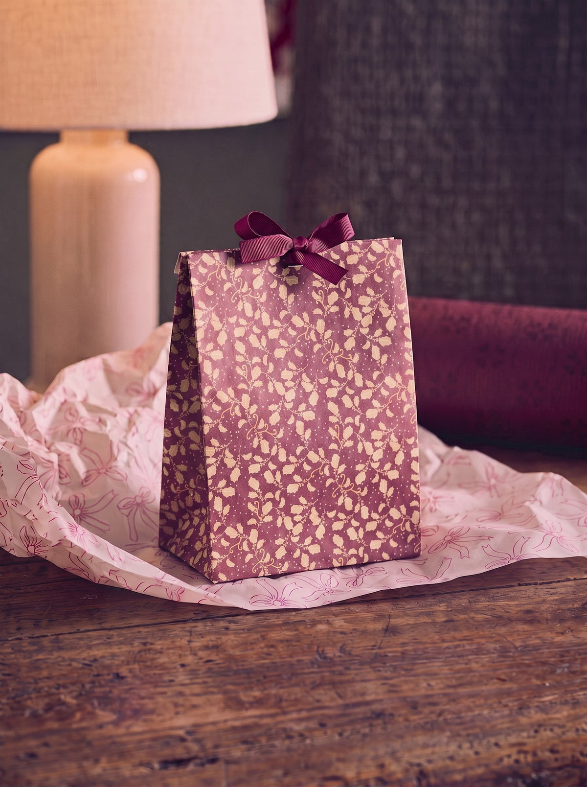 Gift bag with ribbon