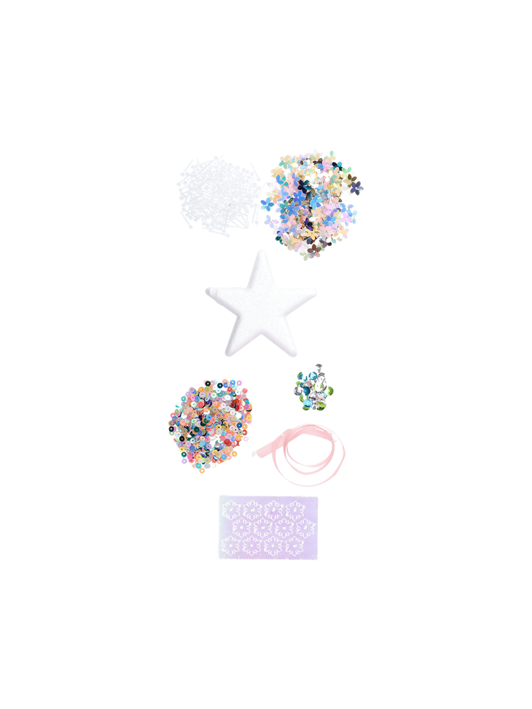 DIY sequin star ornament