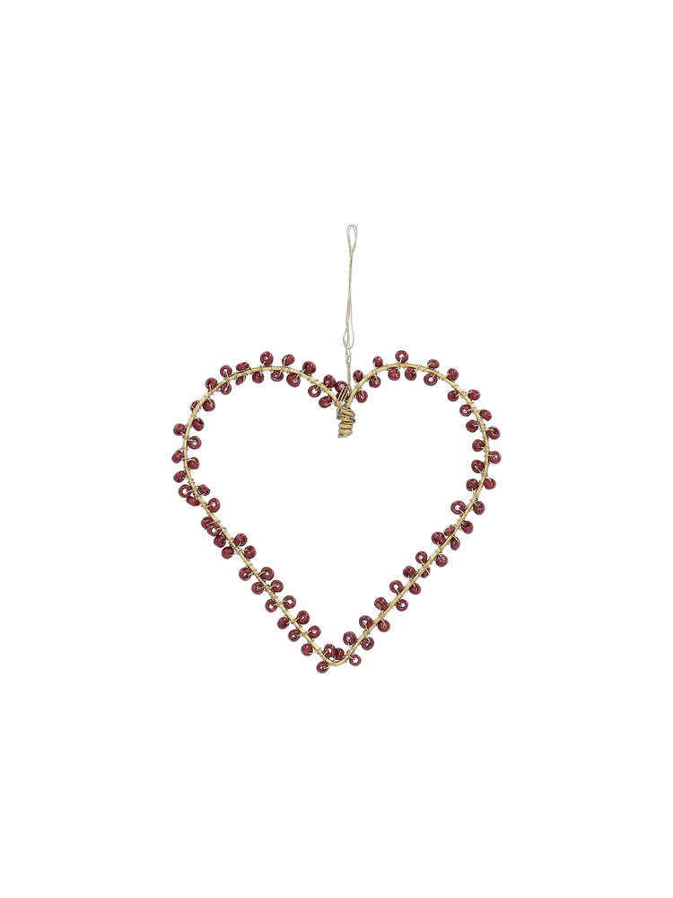 Ornament heart with beads