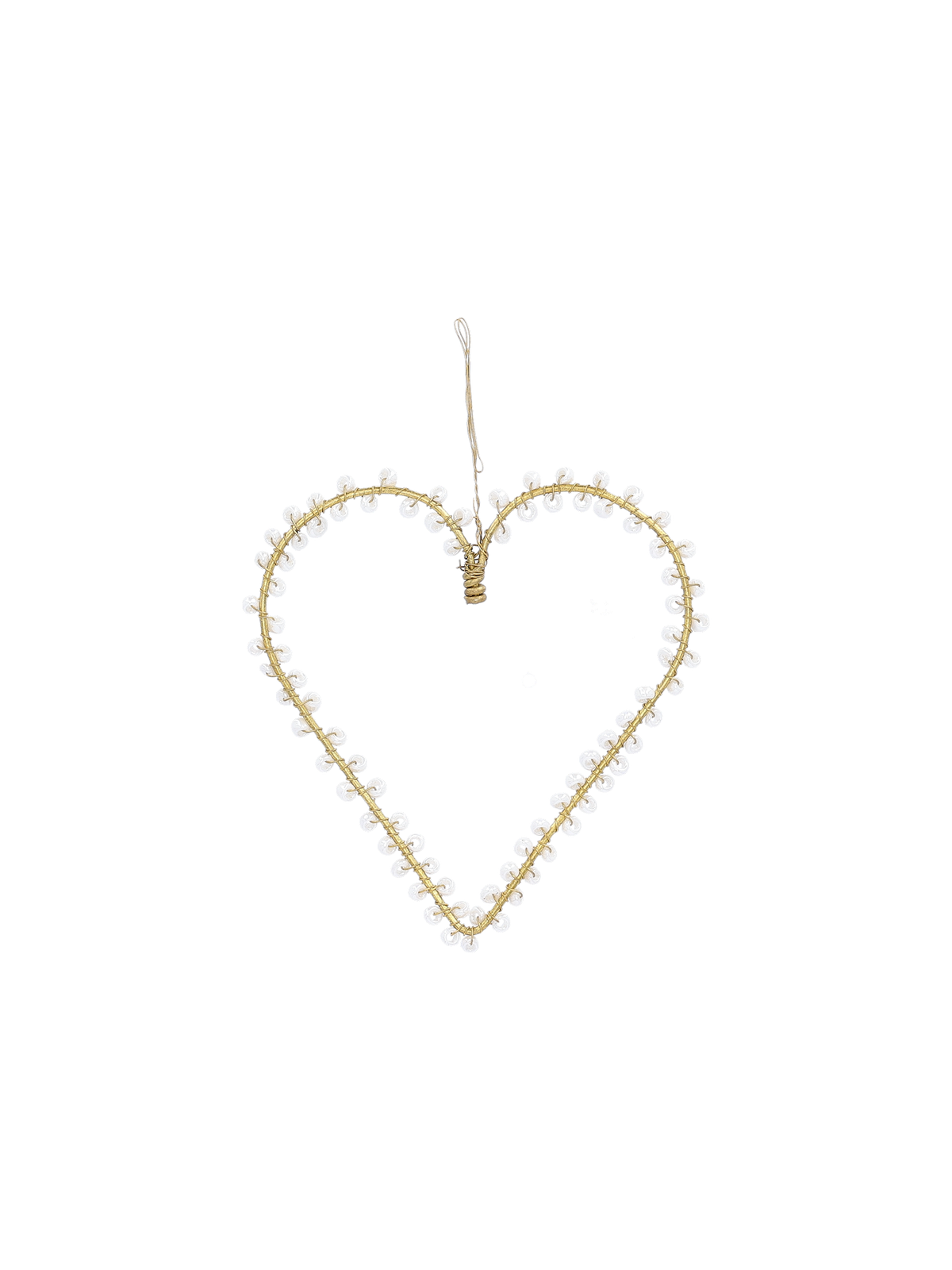 Ornament heart with beads