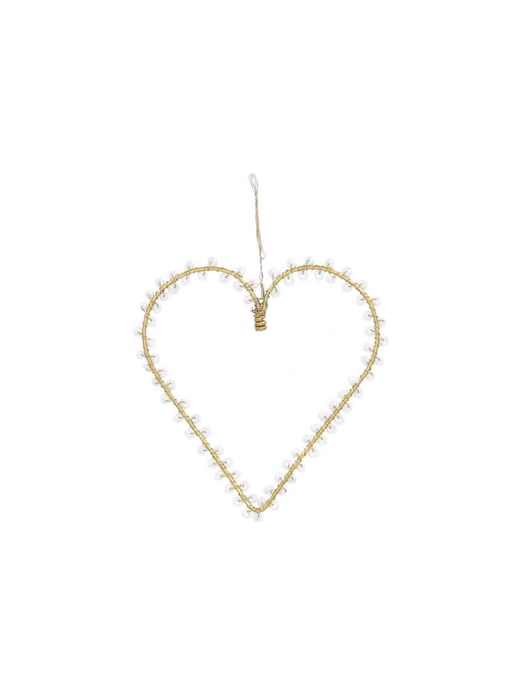Ornament heart with beads