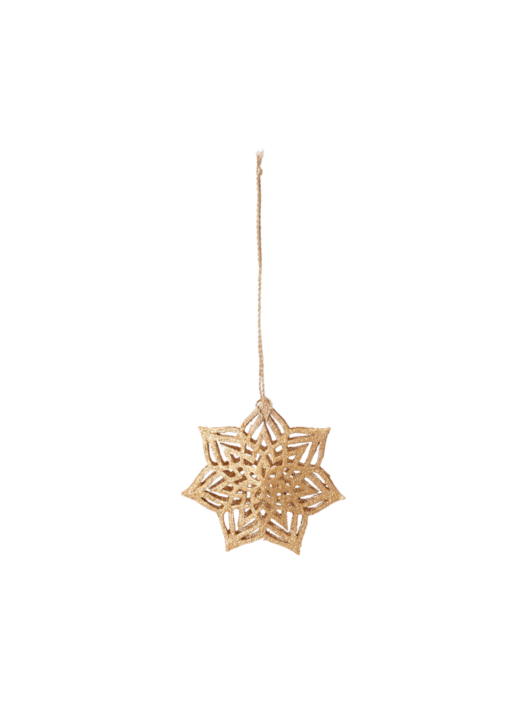 Christmas ornament star with glitter