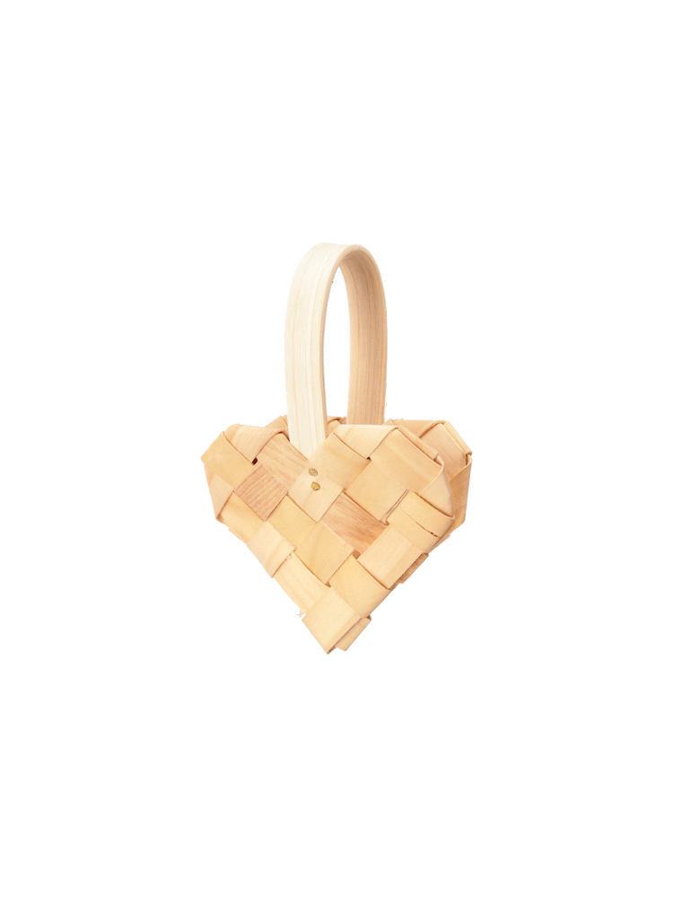 Braided wooden heart