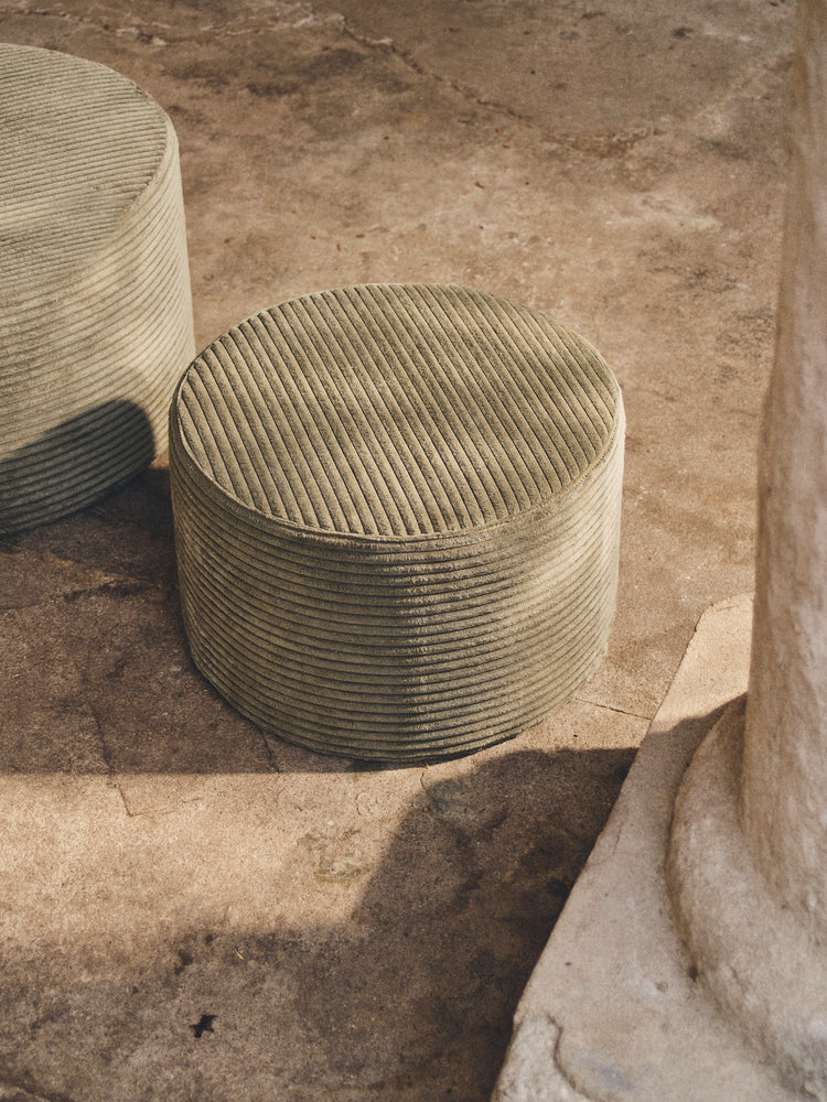 Corduroy pouffe