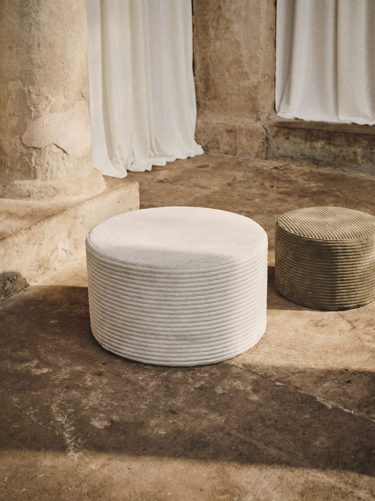 Corduroy pouffe