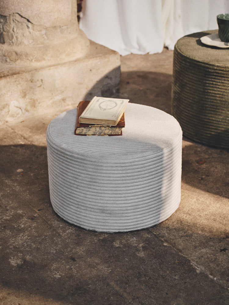 Corduroy pouffe