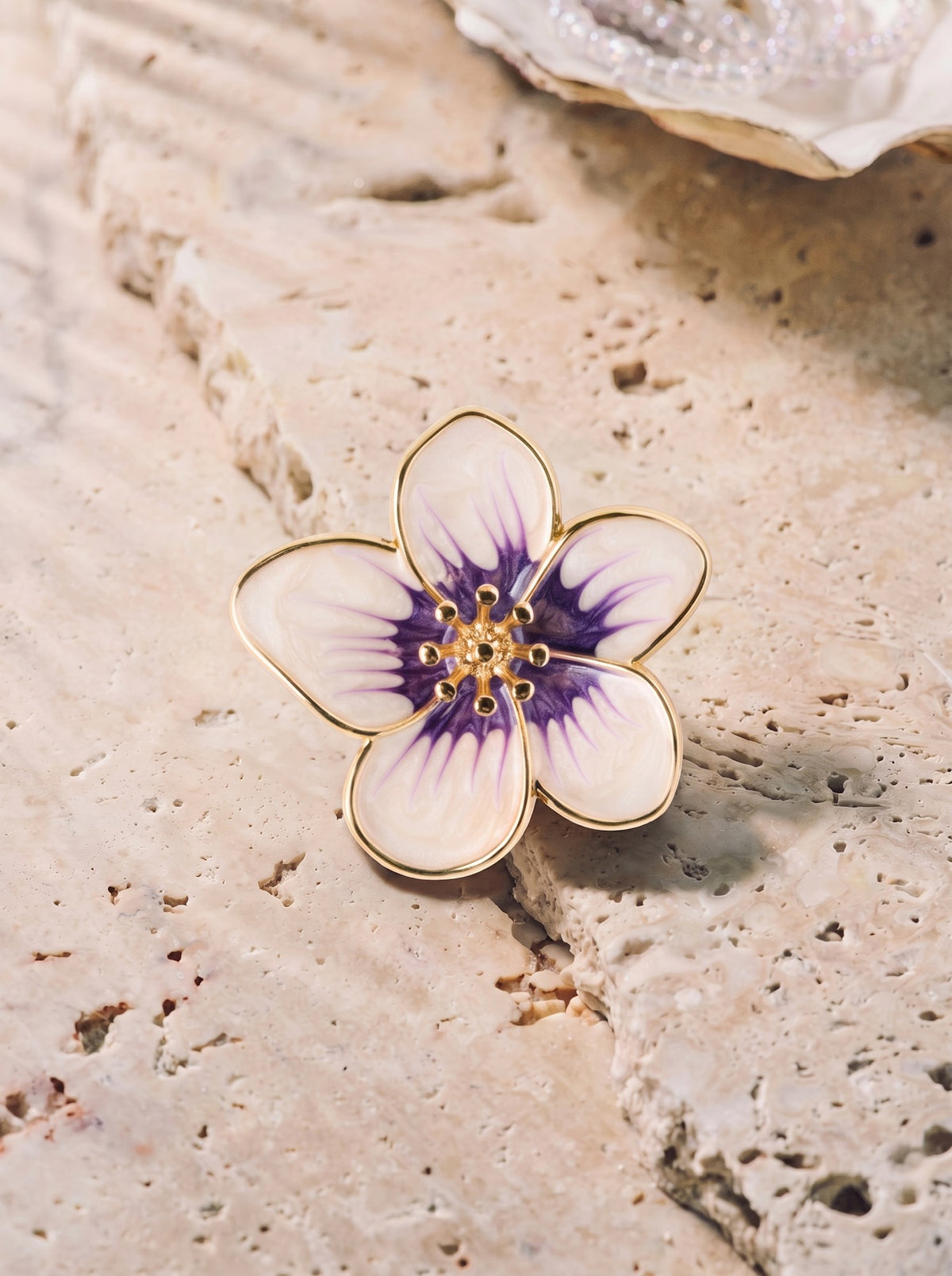 Button cover flower