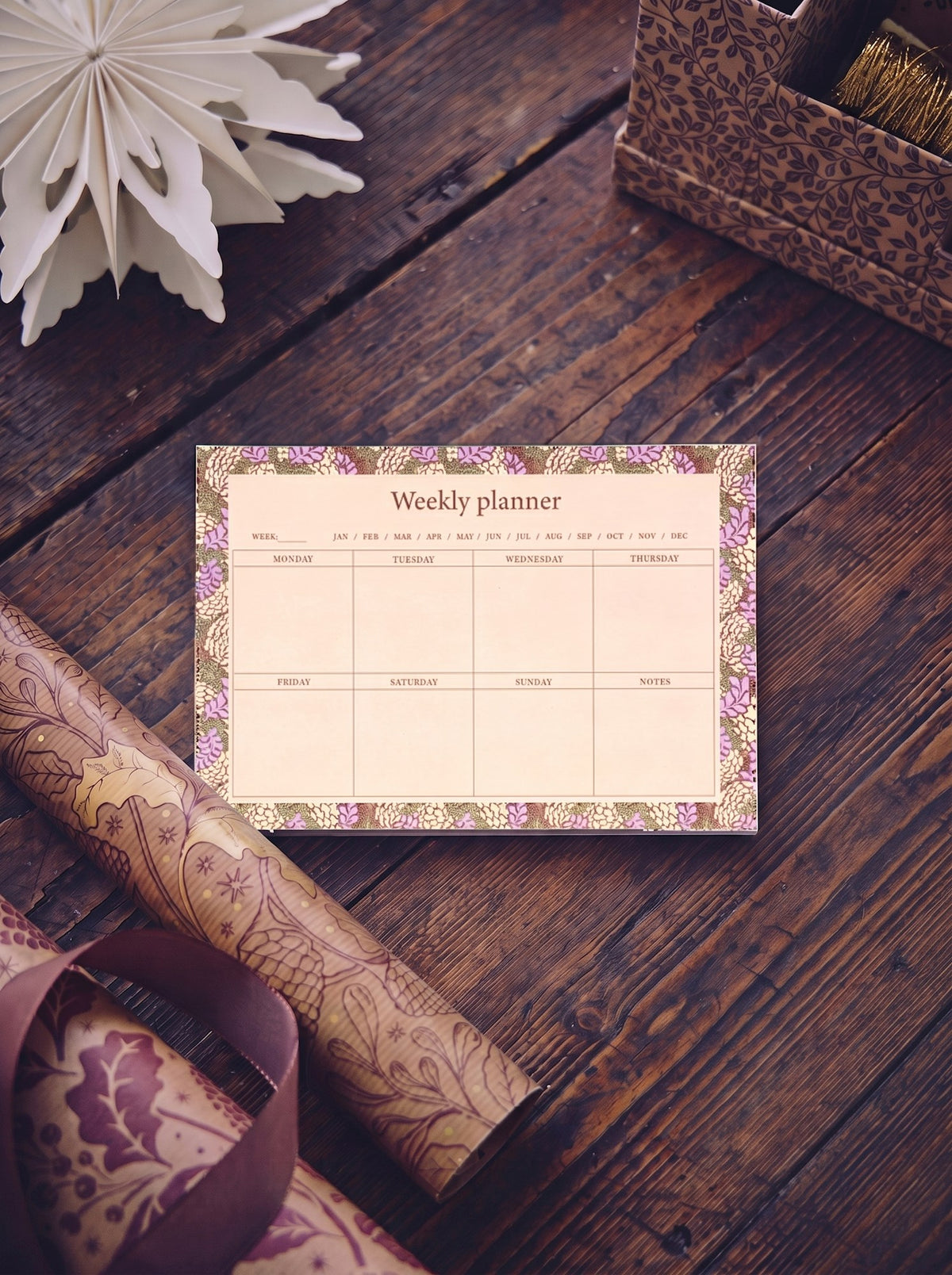 Weekly planner pad