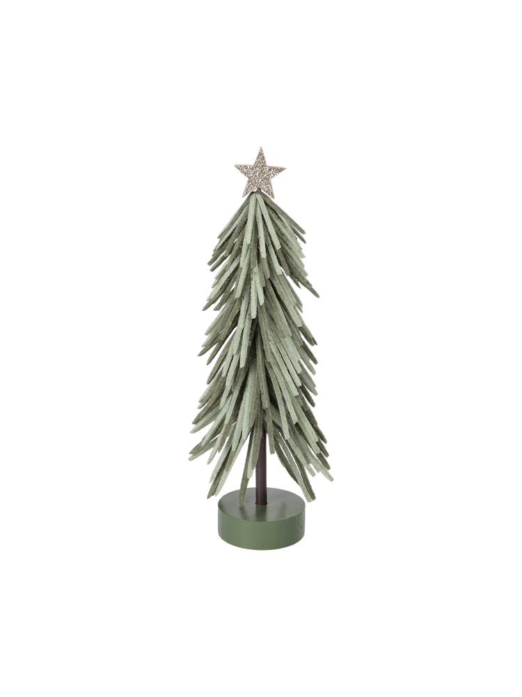 Decorative tree with wooden base