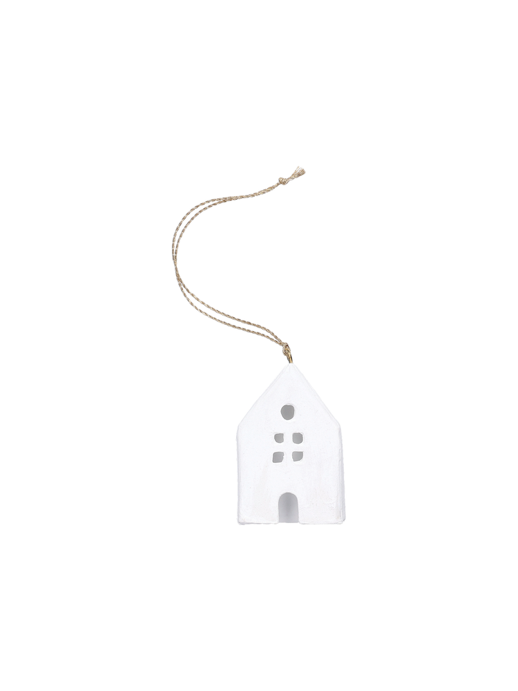 Papier mâché house ornament