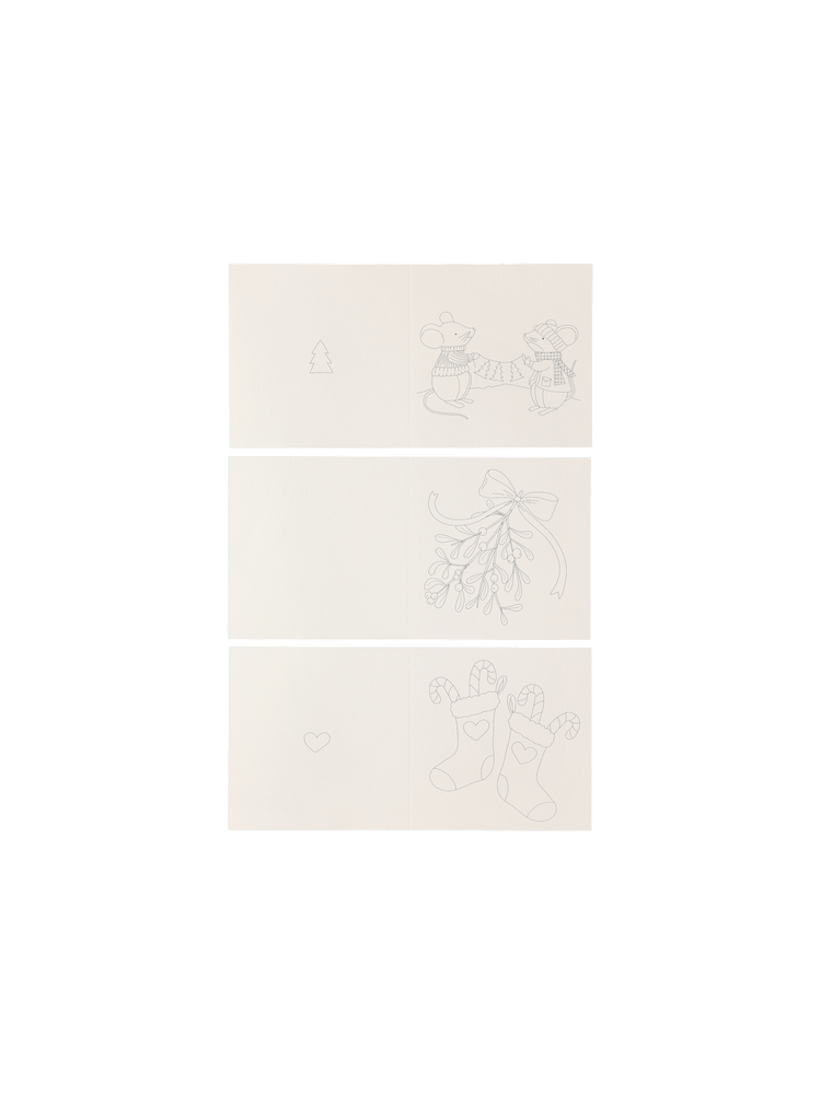 Watercolour colouring cards