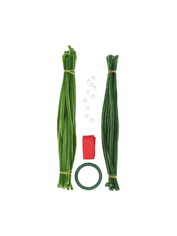 DIY pipe cleaner mistletoe kit